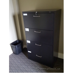 Prosource Black 4 Drawer Lateral File, Locking